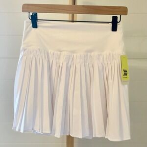 All in Motion Womens White Pleated Tennis Skirt Skort Athletic Athleisure Size S